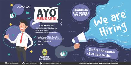 Lowongan Staf Honorer Desa Guwosari